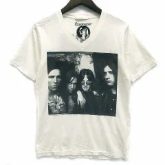 ヒステリックグラマー HYSTERIC GLAMOUR Thee Hysteric XXX ストゥージズ The Stooges Vネック Tシャツ 半袖 アイボリー 1