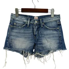 MOUSSY マウジー ユーズド加工 デニムショートパンツ size25/ブルー