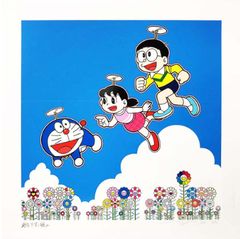 村上隆 ドラえもん 版画 どこまでも行けるような！そんな青空！ ED100