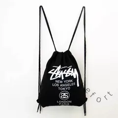 大人気 STUSSY  ステューシー  リュックサック キャンバスバッグ リュック 男女兼用 ブラック