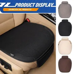 車用通気性亜麻シートカバー 汎用フロントシート 防塵 傷防止 プロテクター クッションカバー 車内アクセサリー用