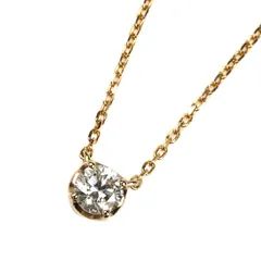 4℃ ヨンドシー K18PG ピンクゴールド プチ ダイヤモンド ネックレス 1.2g 40cm レディース 中古