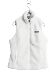 【お得なクーポン配布中!】 パタゴニア ロスガトス フリース ベスト レディース S / 18年製 Patagonia ハイ パイル ボア 重ね着 フルジップ アウトドア ハイネック 白