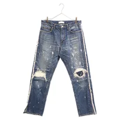 FACETASM (ファセッタズム) 22AW DESTROYED DENIM PANTS デストロイ加工デニムパンツ インディゴブルーのサムネイル