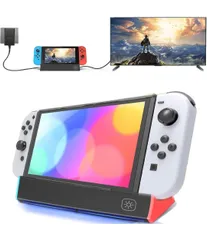 ★Switch & Switch 有機EL用ドック【HDMI変換・TVモード・USB】スイッチ t v 出力 ドッ クセット テレビ接続出力 多機能 4K@60Hz Type-C to HD MI変換 USB 3.0  (旧型Switch対応)