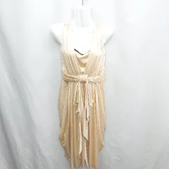 ◇ ⊂ ketty ケティ サテン 袖なし 膝下 ワンピース サイズ2 コーラルベージュ系 レディース E  【1411280046098】