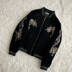 BARCEDOS スカジャン ベロア L 黒 刺繍 ベロア刺繍スカジャン（スカジャン）｜niko and（ニコアンド）の