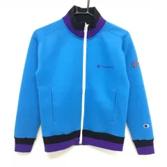 チャンピオン ジャケットブルゾン ライトブルー×パープル USA レディース SMALL ゴルフウェア Champion