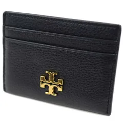 トリーバーチ カードケース Tory Burch レディース 74884 001 Kira Pebbled Card Case Black Leather ブラック 74884-001