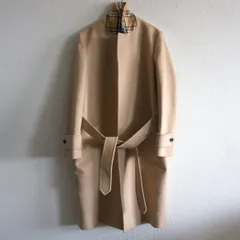 【最高級】BURBERRY 【襟裏ノバチェック カシミヤ混ウール コート】UK4 バーバリー ロンドン 25080690のサムネイル