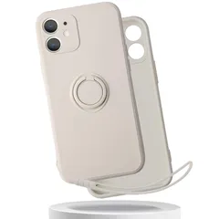 適用 iphone 12 mini ケース リング付き iPhone12mini シリコン ストラップ リング アイフォン 12 ミニ シリコーン カバー アイフォン12ミニ シリコンカバー いphone12mini シリコーンケース アイフォン12min 0
