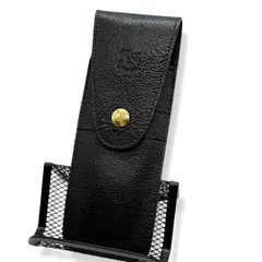 イルビゾンテ　フラップ ペンケース　筆箱　ブラック　レザー　ロゴ　本革　da16 イルビゾンテ フラップ ペンケース 筆箱 ブラック レザー ロゴ