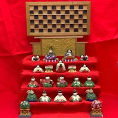 奈良 一刀彫 神泉刀 雛壇 五段雛人形 十五人揃 - メルカリ
