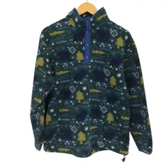 エルエルビーン L.L.Bean 80s-90s 総柄 ハーフボタン スナップT フリースジャケット メンズ 表記無 