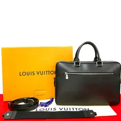 ほぼ未使用 箱 袋付 LOUIS VUITTON ルイヴィトン ポルト ドキュマン ヴォワヤージュ タイガ レザー 2way ショルダーバッグ ブラック 69320