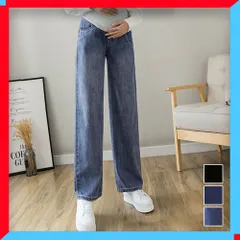 新品 マタニティズボン デニムセミワイドパンツ マタニティ服 春秋夏 無地 妊婦妊娠パンツ レディース 【送料無料】