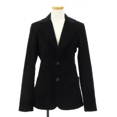 アーペーセー A.P.C. イーストバイウエスト期 コーデュロイ テーラードジャケット シングル バックベルト 濃紺 ダークネイビー 46 ■SMのサムネイル