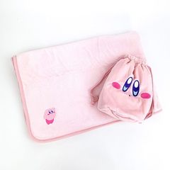 별의 커비 스스마 페이스 마스코트 건착 담요 무릎 걸이 겨울 핑크