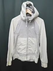 ◇ ⊇ NIKE ナイキ フルジップフーディ　裏起毛 長袖 ジャンパー サイズS アイボリー メンズ P  【1409090001000】