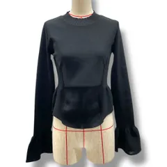 malamute マラミュート フレアニット セーター トップス リブ 無地 mlm21AW-KN15 黒 ブラック フリーサイズ レディース 秋 冬 ゴーゴー古着マルイ北千住店 4 No.北977