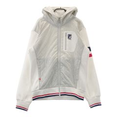 サイズ：L FILA GOLF フィラゴルフ  フード付 長袖 ジップジャケット  ホワイト系 [240101483440] ゴルフウェア メンズ ストスト