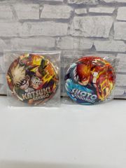 【L5-64】◎ 僕のヒーローアカデミア ナムコ限定 景品 ホログラム缶バッチ 爆豪勝己、轟焦凍　2点セット