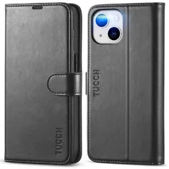 TUCCH iPhone 14 対応 ケース 手帳型 iPhone14 ケース カード収納 スタンド機能 耐衝撃 軽量 高級PU合皮ケース マグネット [RFIDブロッキング] アイフォン14 財布型 スマホケース(iPhone 14 6.1インチ