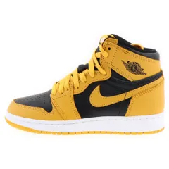 NIKE (ナイキ) NIKE AIR JORDAN 1 RETRO HIGH OG GS ナイキ エア ジョーダン 1 レトロ ハイ ハイカットスニーカー 575441-701 US5Y/23.5cm ブラック/イエロー