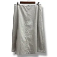 23区 ニジュウサンク リネンフレアスカート 大きいサイズ 麻 リネン ストレッチ シンプル 上品 グレー 灰色 サイズ48 レディース 春 ゴーゴー古着マルイ草加店 22 No.有459H