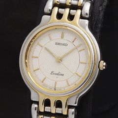 【新品電池 稼動】SEIKO エクセリーヌ レディース腕時計 コンビカラーQZ. 電池新品 稼動】SEIKO エクセリーヌ レディース腕時計 コンビカラー QZ