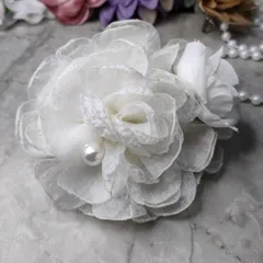 コサージュ 卒園式　卒業式　入園式入学式 結婚式 発表会 ＊フォーマルコサージュ＊パールブローチ227