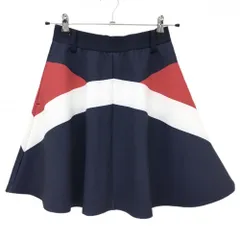 トミーヒルフィガーゴルフ スカート ネイビー×レッド ウエストゴム レディース S ゴルフウェア Tommy Hilfiger Golf