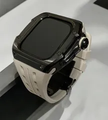 タイトル　アップルウォッチカバーケースApple Watchラバーバンドベルト メタル　26