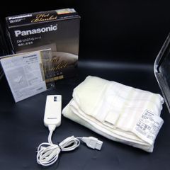 【美品】電気しき毛布 シングル パナソニック 140×80cm 丸洗い可 室温センサー付 ベージュ DB-U12T-C