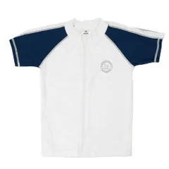 ☆ 半袖 ☆ 7T(120cm) ☆ キッズ水着3点セット mms907 キッズ 水着 男の子 3点セット 上下 ラッシュガード パンツ 短パン ハーフパンツ ショートパンツ 膝上丈 帽子 スイムキャップ 長袖 子供 ジュニア 男児 小学生 ファスナー