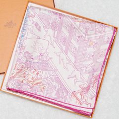HERMES カレ90 ANIMAPOLIS シルク マルチカラー スカーフ