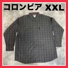 コロンビア　メンズ　90s 00s ボタンシャツ　ボタンダウンシャツ　マドラスチェック　XXL 2XL 3L コットン