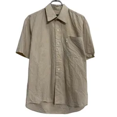 半袖 無地シャツ M～ ベージュ系 ボタン 胸ポケット カジュアルシャツ シンプル 薄手 古着卸 アメリカ仕入 a703-6089