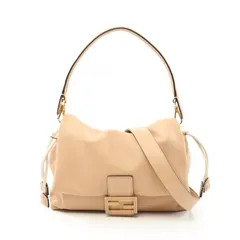フェンディ FENDI ショルダーバッグ マンマバゲット ミディアム 8BR833AQ0DF0J2K ピンクベージュ レザー ショルダーバッグ レディース 新品