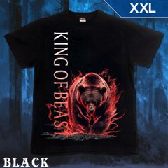 GENJU XXLサイズ 熊 ベア アニマル メンズ クール かっこいい Tシャツ 半袖 King of Beast