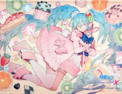 【中古】タペストリー 初音ミク オリジナルB2布タペストリー 「PS Vitaソフト 初音ミク -Project DIVA-X」 アニメイト購入特典