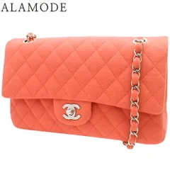 CHANEL(シャネル) マトラッセ ココマーク Wフラップ チェーンショルダーバッグ ショルダーバッグ 肩掛け ダブルフラップ コットンジャージー ピンク コーラルピンク シルバー金具 レディース 40802144196【中古】【アラモード】