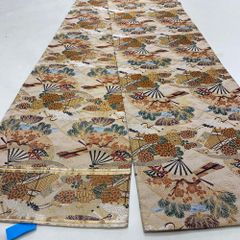 丸帯 アンティーク ヴィンテージ 金帯 380cm 花嫁衣装 貸衣装 中古 リサイクル 結婚式 婚礼 着付け 舞台 きもの 着物 3497
