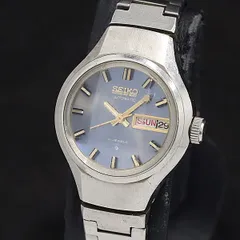 稼動 セイコー AT/自動巻き 2706-0760 ブルー系文字盤 ラウンド カットガラス デイデイト 21石 レディース腕時計 2000000 NSK OMI