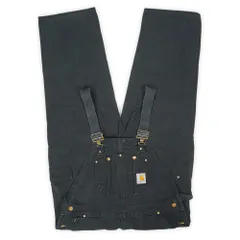 カーハート Carhartt 00s 2000年代 ダブルニー ダックオーバーオール ペインター フェード R01 BLK WIP USA ヴィンテージ アメリカ 古着 メンズ ブラック 黒 W40 L30【中古】