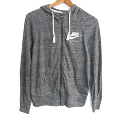 ナイキ パーカー トップス ジップアップ スウェット スポーツウエア メンズ Lサイズ グレー NIKE 【中古】