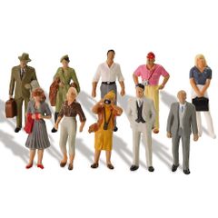 ゲージフィギュア塗装人 鉄道模型 O 建物模型 人物 人形 ジオラマ 人間 P43 情景コレクション 1:43 (P4304) 10個入