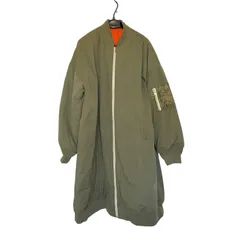 Z1526 antiqua アンティカ 大人気 完売品 MA-1ロングコート カーキ 中綿 ボリューム フリーサイズ メンズ レディース ユニセックス