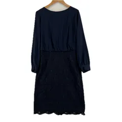 美品 N.Natural Beauty Basic  エヌナチュラルビューティベーシック 花柄・ボタニカル 春夏 SS ワンピース ポリエステル ネイビー レディース M【古着】【中古】【送料無料】