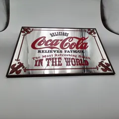 【美品】Coca-Cola　コカ・コーラパブミラー　80´ヴィンテージ　レトロ レア】Coca-Cola コカ・コーラパブミラー コカコーラ社 1990年製